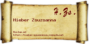 Hieber Zsuzsanna névjegykártya